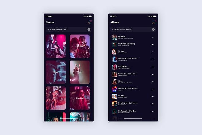 Xonique - 音樂手機(jī)軟件UI套.